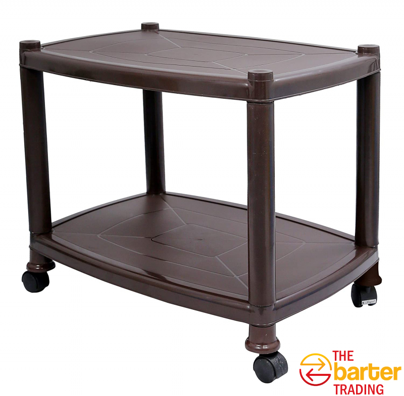 Esquire Delta Plastic Glossy Trolley Table
