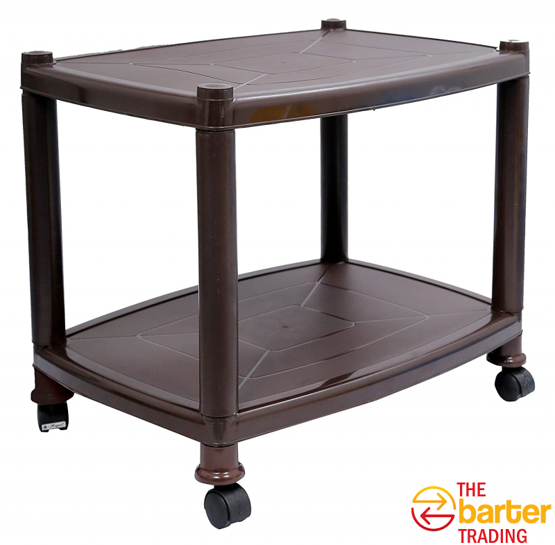 Esquire Delta Plastic Glossy Trolley Table