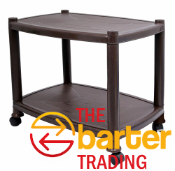 Esquire Delta Plastic Glossy Trolley Table