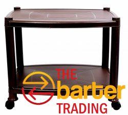 Esquire Delta Plastic Glossy Trolley Table